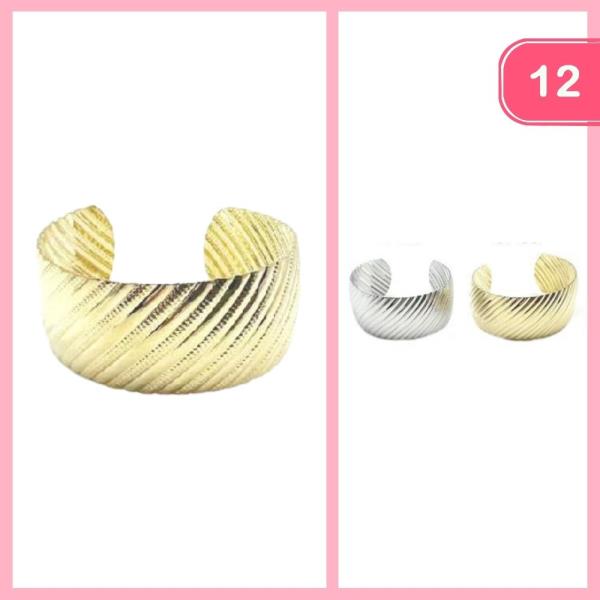 Textured Open Cuff Bracelet