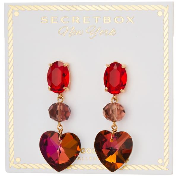 SECRET BOX SWAROVSKI O SHAPE DROP EARRING