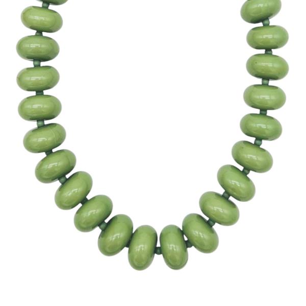 Flat Colored Bead Necklace