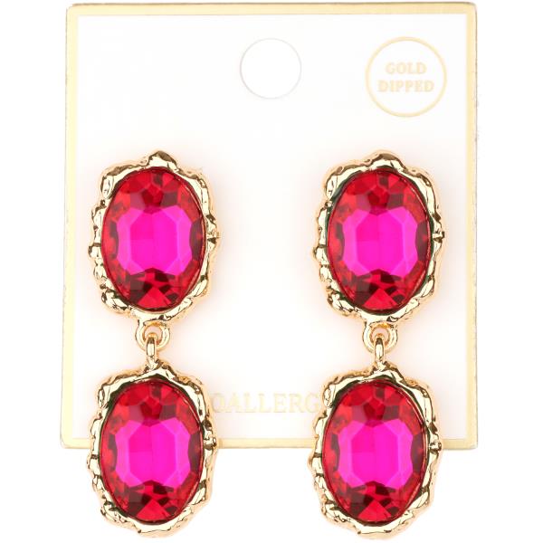 Double Rhinestone Dangle Earring