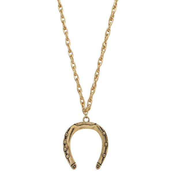WESTERN LARGE HORSESHOE CHAIN NECKLACE