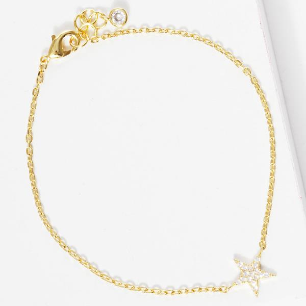 Rhinestone Star Chain Bracelet