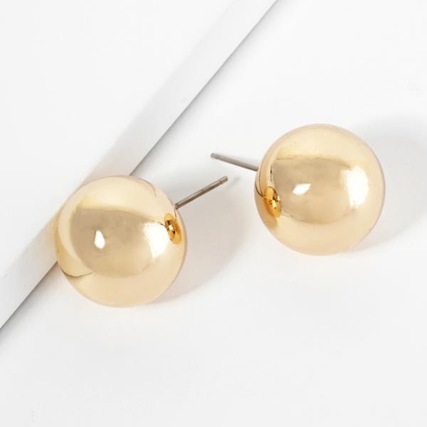 Puffy Ball Stud Earring