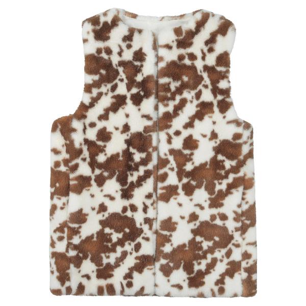 CC COW FAUX FUR VEST