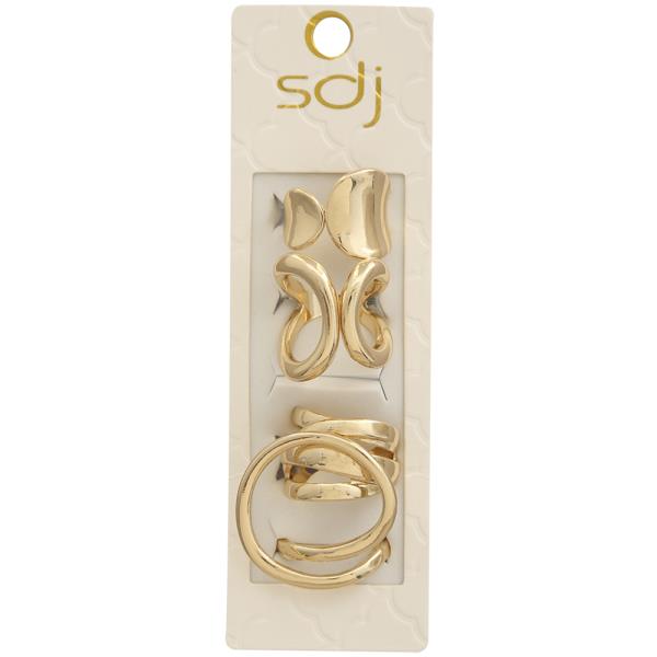 SDJ SHAPE DESIGN MIX ASSORTED MULTI RING SET