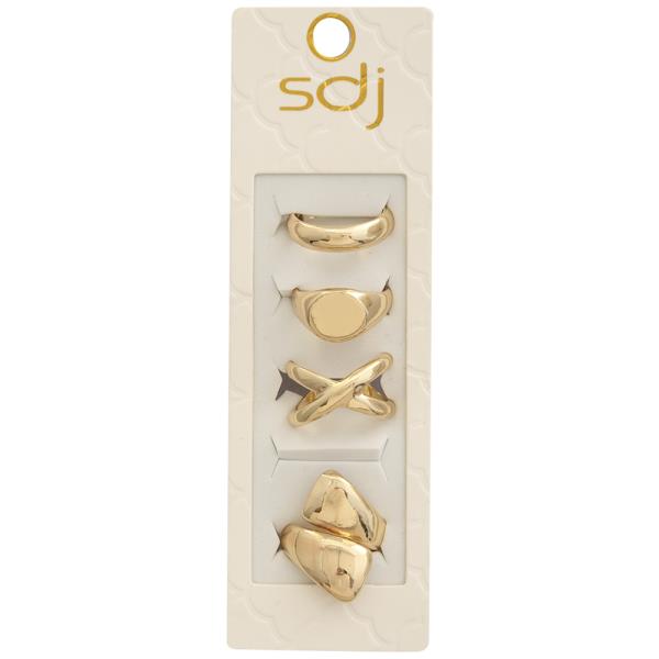 SDJ Irregular Mix Assorted Multi Ring Set