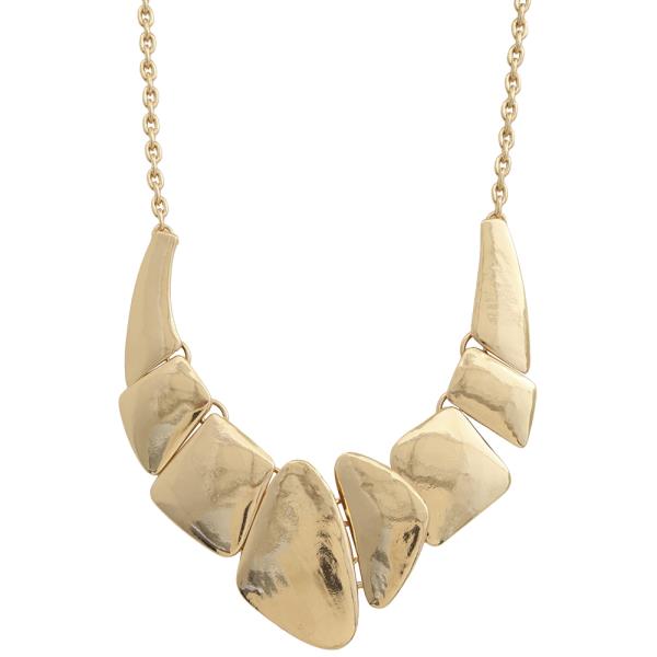 SDJ Asymmetrical Plates Link Chain Necklace