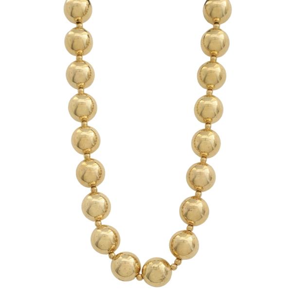 SDJ Metal Bead Necklace