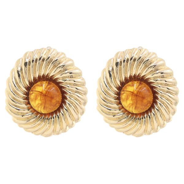 SDJ SPIRAL CENTER STONE STUD EARRING