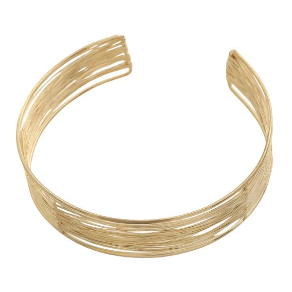 SDJ MULTI STRAND WIRED OPEN CHOKER NECKLACE