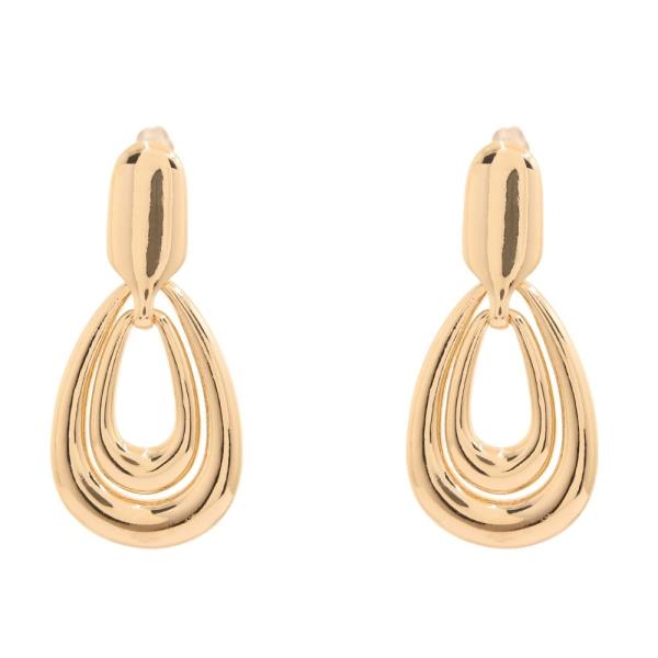 Layered Teardrop Post Earring