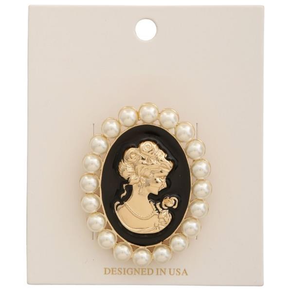 PEARL CAMEO PORTRAIT BROOCH