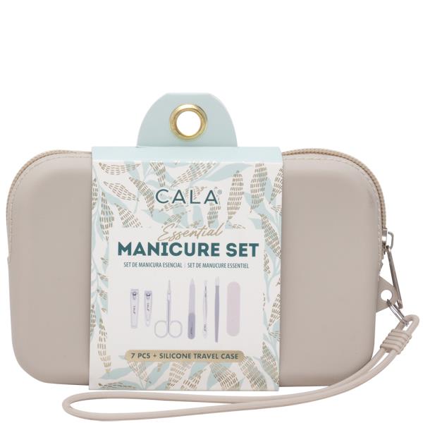 CALA ESSENTIAL MANICURE 7PC SET W SILICONE TRAVEL CASE
