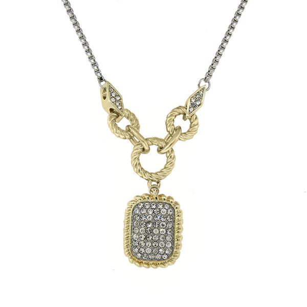 Two Tone Crystal Necklace