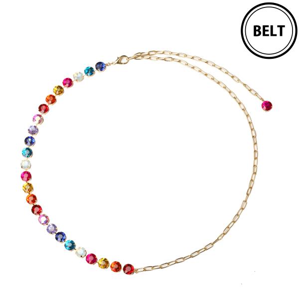 RHINESTONE CHAIN BELT
