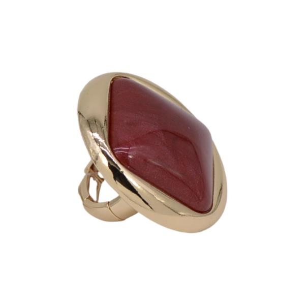 Metal Resin Asymmetric Geometric Statement Ring