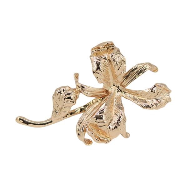 METAL FLOWER BROOCH