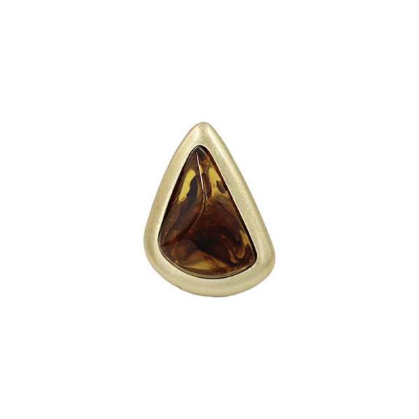 Metal Resin Teardrop Statement Ring
