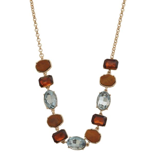 Crystal Chain Link Necklace