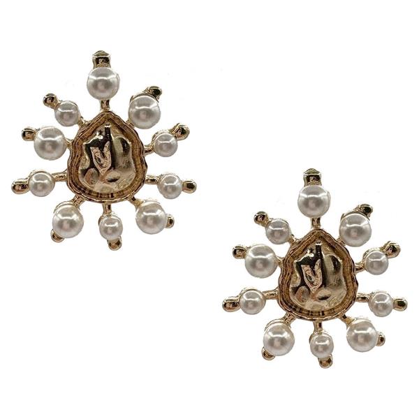 Drop Shape Pearl Cust Earring