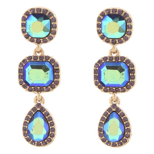 DIAMOND LINEAR CRYSTAL DROP EARRING