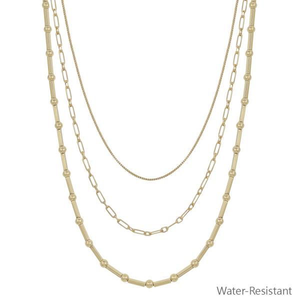 WATER RESISTANT LAYERED NECKLACE
