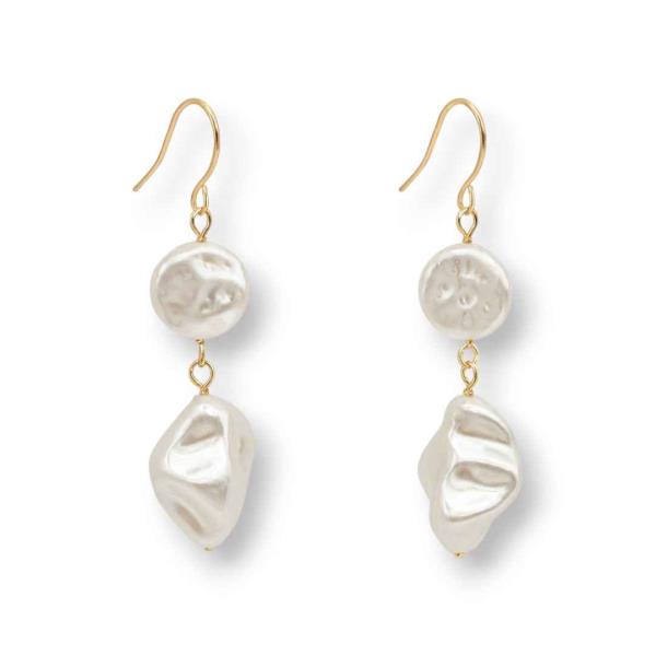 Hook Er With Stacked Clear Bead Dangle Earring