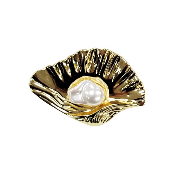 SHELL PEARL PIN BROOCH