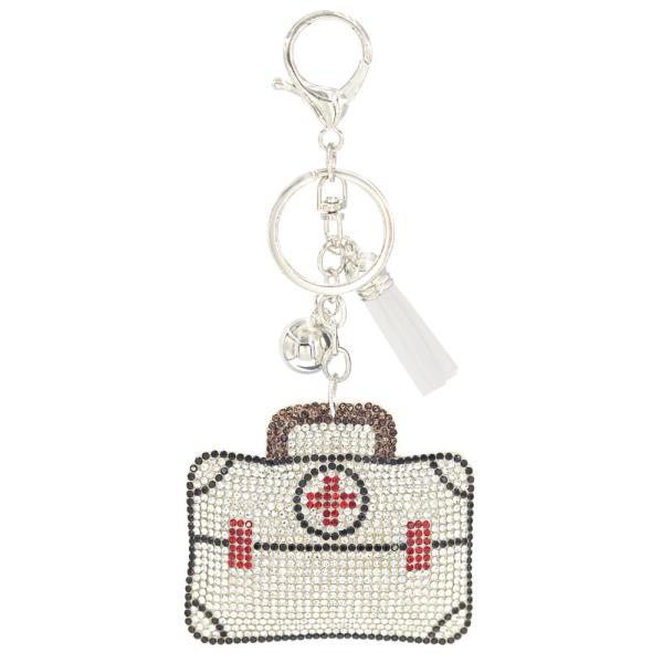 RHINESTONE DOCTOR BAG KEYCHAIN