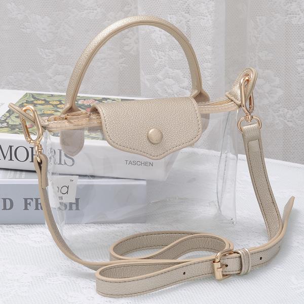CLEAR DESIGN TOP HANDLE CROSSBODY BAG