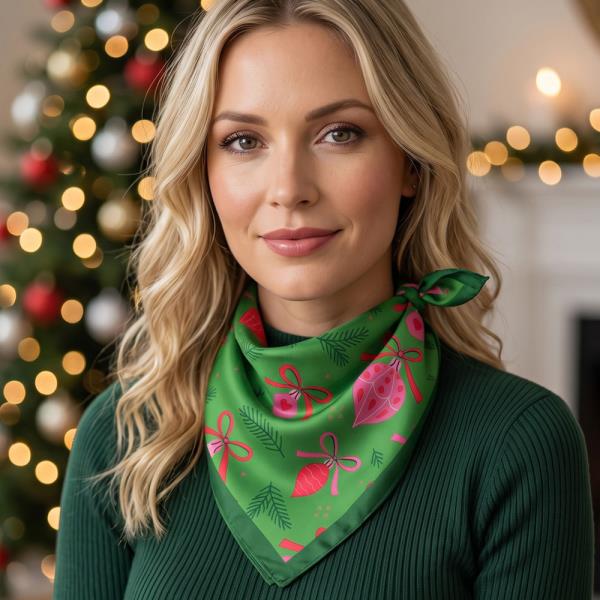 PINK ORNAMENT FESTA PRINT BANDANA