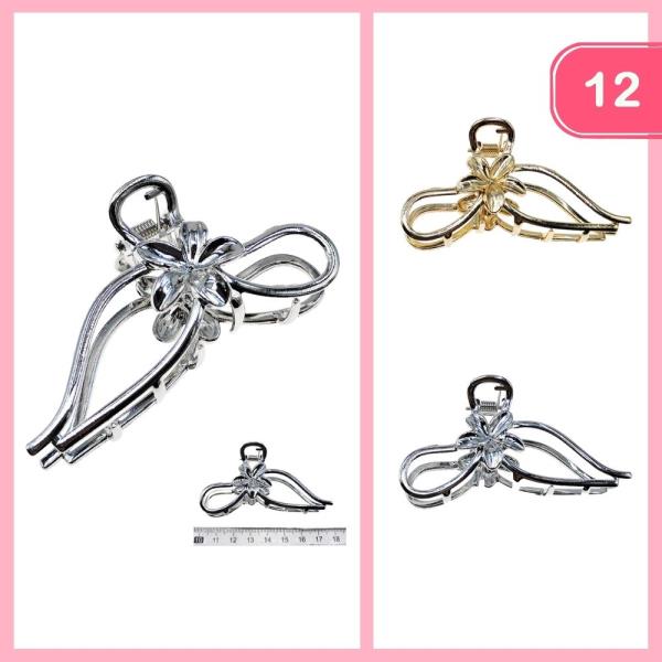 Metal Bow Hair Claw Clip (12 Units)