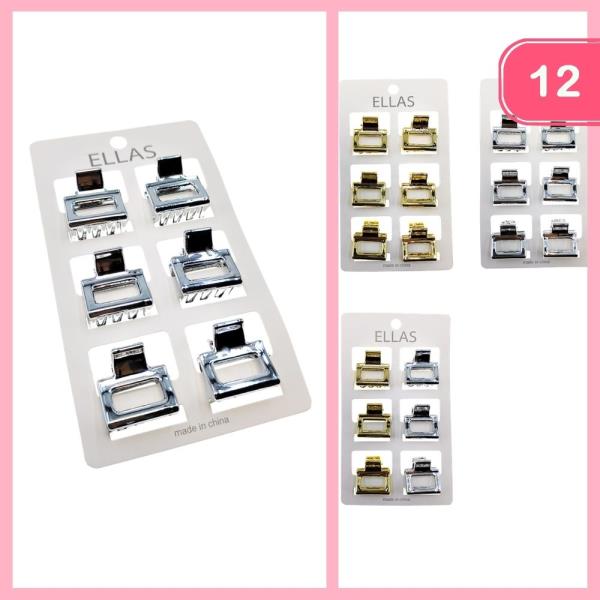 Mini Hair Claw Clips (12 Units)