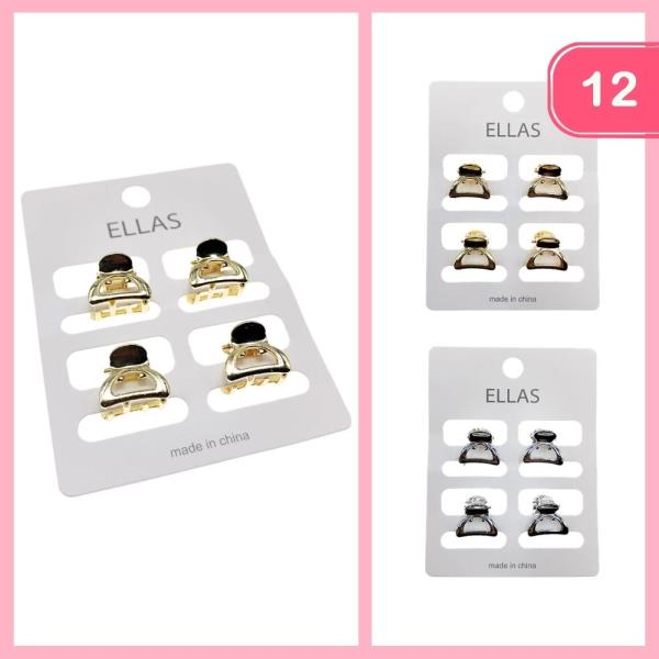 Mini Hair Claw Clips (12 Units)