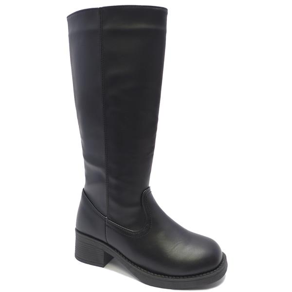 BLOCK HEEL KNEE HIGH BOOTS