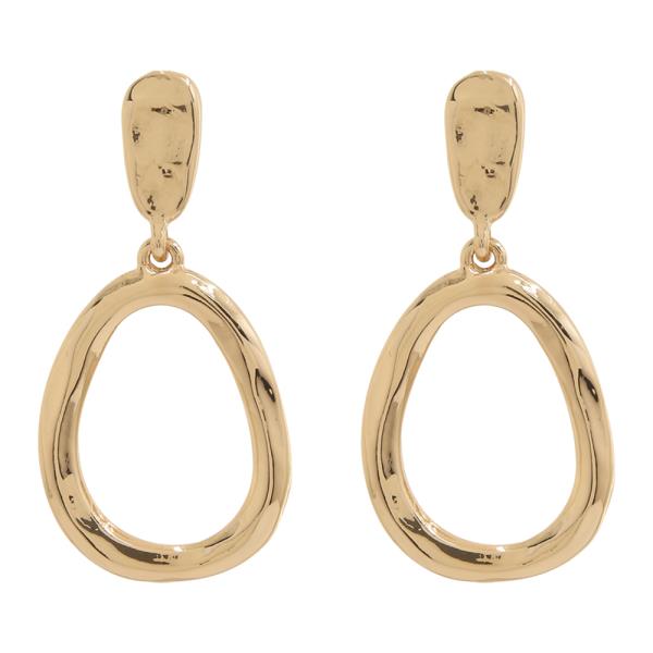 OPEN OVAL DROP EARRING