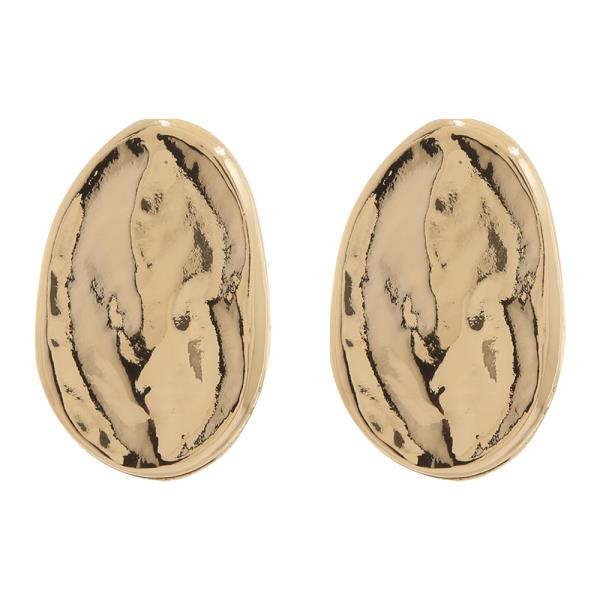 OVAL TEXTURED EARRING