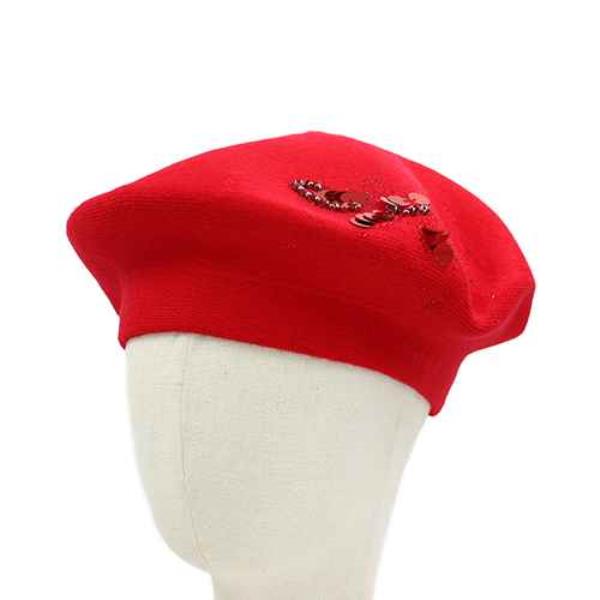 SEQUIN BEADED BERET