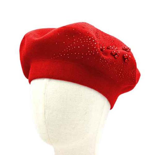 RHINESTONE PEARL BERET