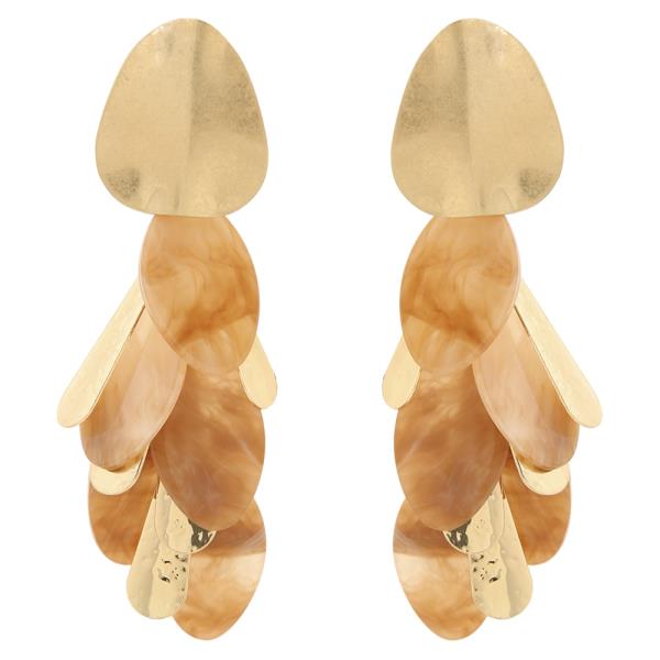 CLUSTER LAYER PETALS DESIGN DROP EARRING