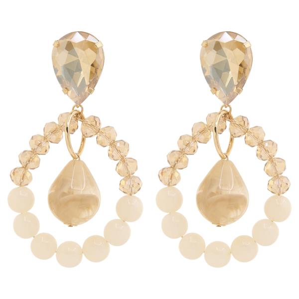 CRYSTAL BEAD DROP DANGLE EARRING