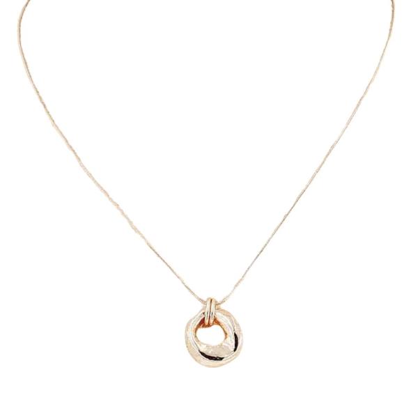DOUBLE OVAL PENDANT NECKLACE