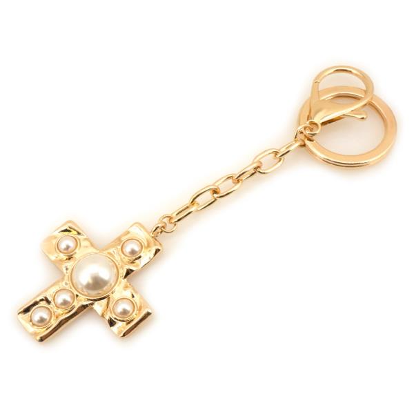 PEARL CROSS KEYCHAIN