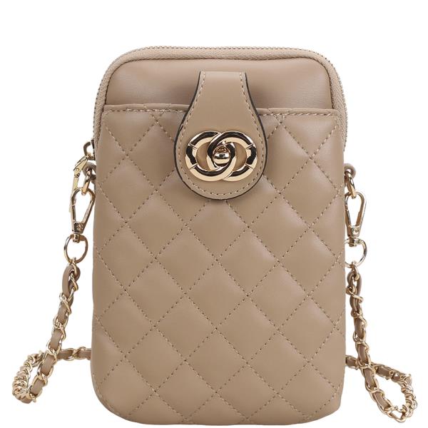 Quilted Design Crossbody Bag