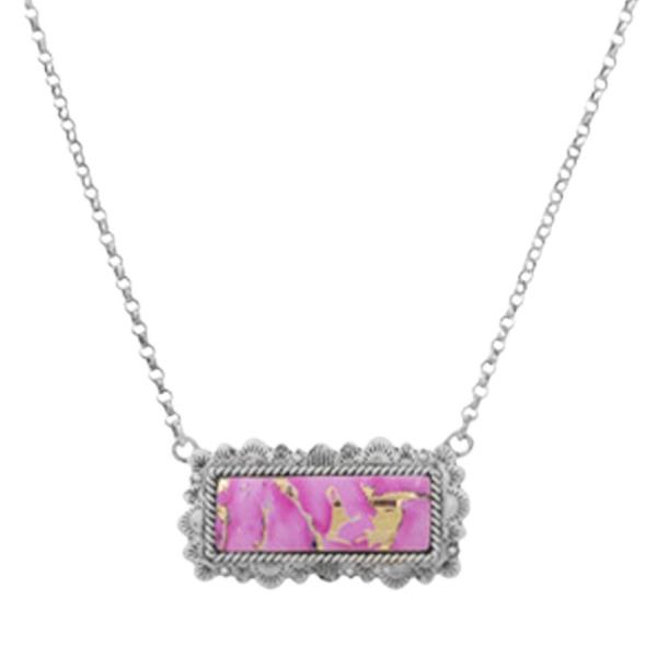WESTERN PRINT STONE NECKLACE