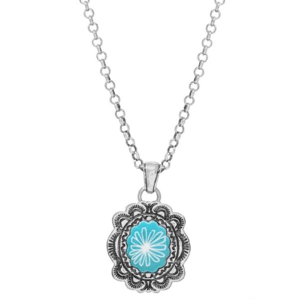 WESTERN CONCHO PENDANT NECKLACE