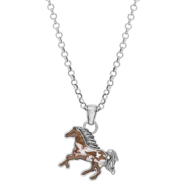 WESTERN HORSE PENDANT NECKLACE