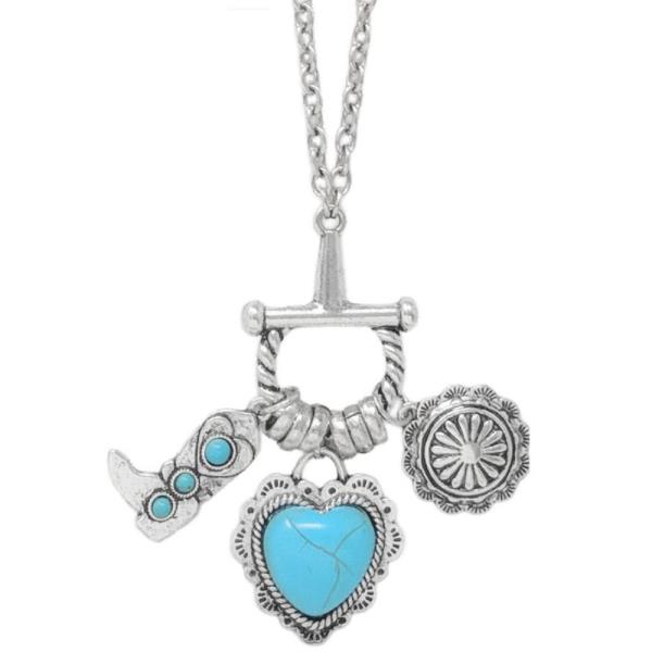 WESTERN CHARM PENDANT NECKLACE