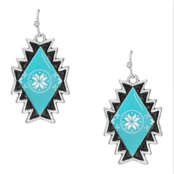 Western Aztec Print Dangle Earring