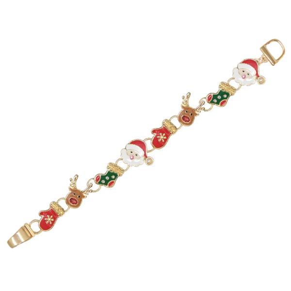 CHRISTMAS EPOXY RHINESTONE BRACELET